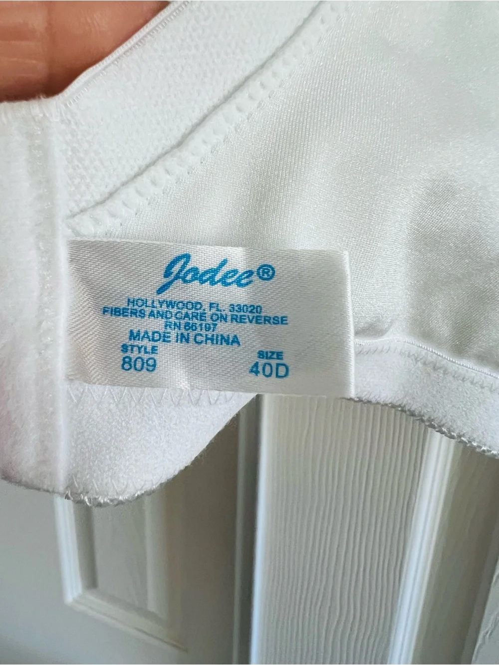 Jodee 40D White Mastectomy Bra Pocketed Wire Free Post Surgery Lace Comfort - Picture 4 of 7